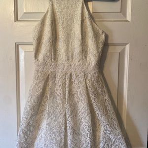 Cream Glitter Dress